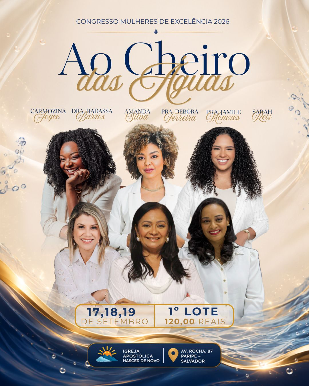 Cartaz oficial do Congresso Mulheres de Excelência 2026
